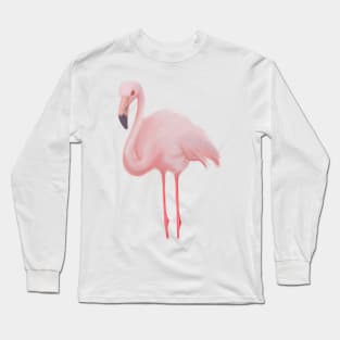 Cute Flamingo Drawing Long Sleeve T-Shirt